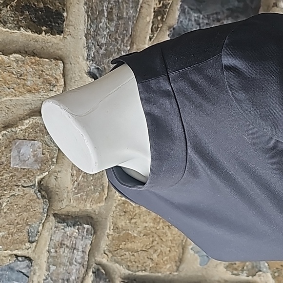 J Crew dress 100% wool black lined size 6 back buttons mock neck pockets - Picture 5 of 9